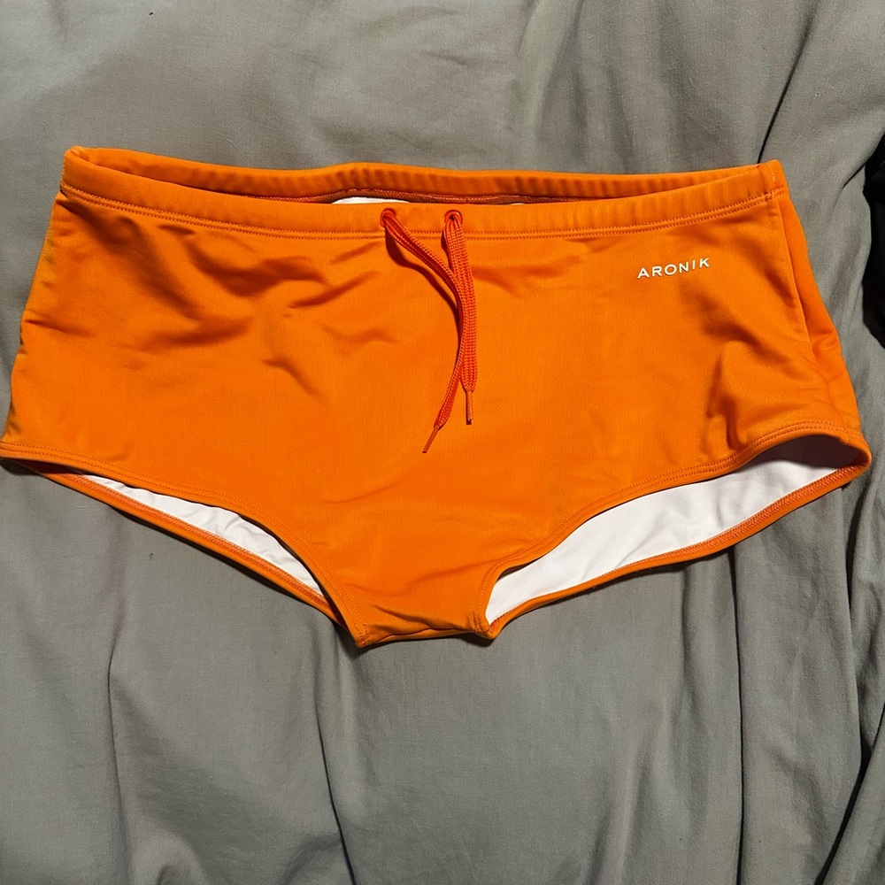Men's Orange Swim Trunks